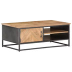 vidaXL Table Basse 90 x 50 x 35 cm Bois d'Acacia Massif