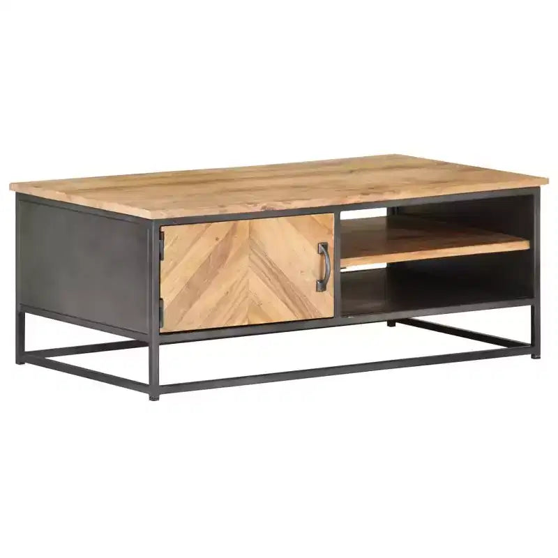 vidaXL Table Basse 90 x 50 x 35 cm Bois d'Acacia Massif