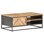 vidaXL Table Basse 90 x 50 x 35 cm Bois d'Acacia Massif