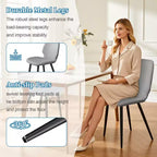 Lot de 6 chaises de salle à manger rembourrées avec pieds en métal, chaises de cuisine modernes en cuir pour salle à manger, restaurant ou salon-Panipeachy