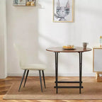 Lot de 6 chaises de salle à manger rembourrées avec pieds en métal, chaises de cuisine modernes en cuir pour salle à manger, restaurant ou salon-Panipeachy