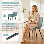 Lot de 6 chaises de salle à manger rembourrées avec pieds en métal, chaises de cuisine modernes en cuir pour salle à manger, restaurant ou salon-Panipeachy