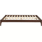 Lit plateforme en bambou massif GDFStudio Johnny 30 cm avec lattes en bois et support métallique