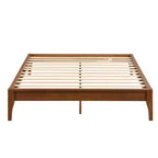 Lit plateforme en bambou massif GDFStudio Johnny 30 cm avec lattes en bois et support métallique
