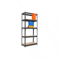 28 inch Wx 12.3 inch Dx 59.5 inch H 5 tier boltless metal shelving unit heavy duty adjustable garage storage utility rack organization