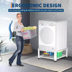 Pieds surélevés pour lave-linge/sèche-linge Garvee, lot de 2, blanc