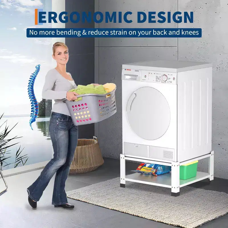 Pieds surélevés pour lave-linge/sèche-linge Garvee, lot de 2, blanc