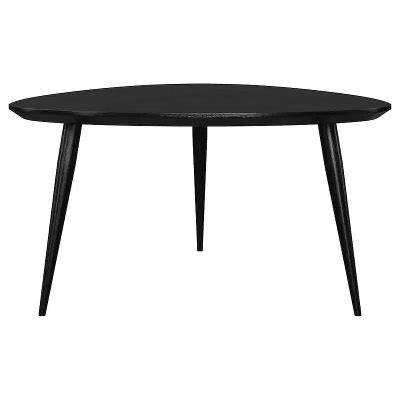 Dessous de verre, Table basse triangulaire en bois massif Odessa