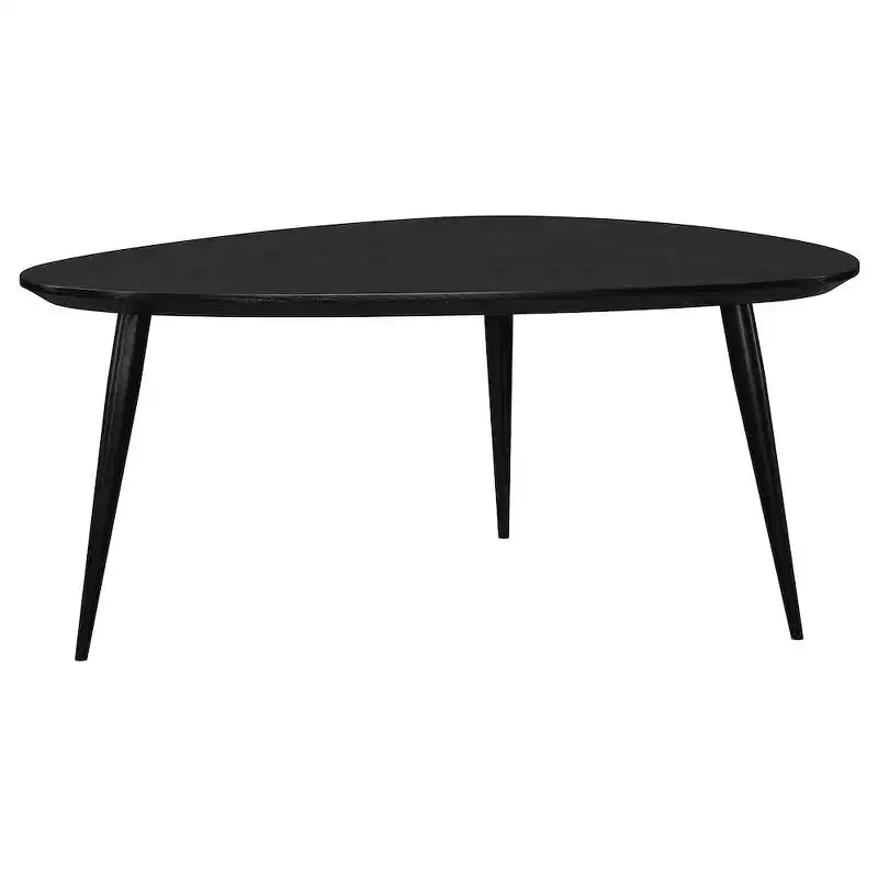 Dessous de verre, Table basse triangulaire en bois massif Odessa