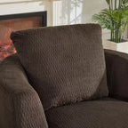 TUYOHW Fauteuil d'appoint pivotant compressible, fauteuil de canapé moderne en peluche avec ressorts ensachés, fauteuil de salon en fausse fourrure pour salon, chambre, bureau