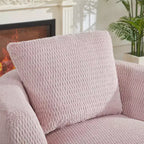 TUYOHW Fauteuil d'appoint pivotant compressible, fauteuil de canapé moderne en peluche avec ressorts ensachés, fauteuil de salon en fausse fourrure pour salon, chambre, bureau