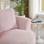 TUYOHW Fauteuil d'appoint pivotant compressible, fauteuil de canapé moderne en peluche avec ressorts ensachés, fauteuil de salon en fausse fourrure pour salon, chambre, bureau