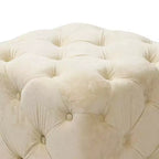 MAYEERTY Ottoman rembourré en velours, petite table d'appoint, tabouret de maquillage, salon, chambre, entrée, rose