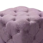 MAYEERTY Ottoman rembourré en velours, petite table d'appoint, tabouret de maquillage, salon, chambre, entrée, rose