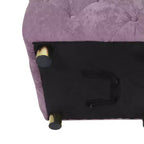 MAYEERTY Ottoman rembourré en velours, petite table d'appoint, tabouret de maquillage, salon, chambre, entrée, rose