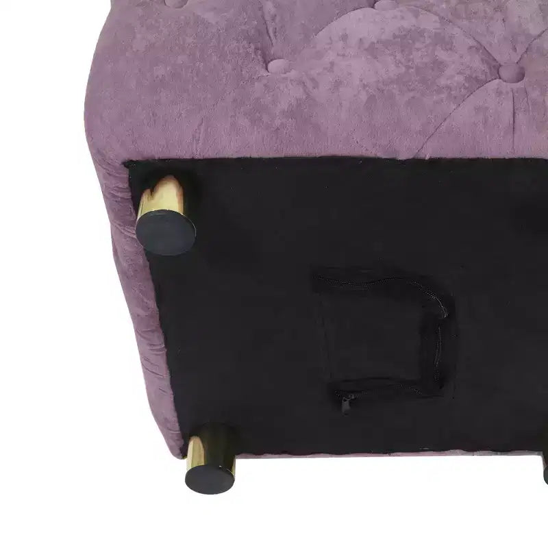 MAYEERTY Ottoman rembourré en velours, petite table d'appoint, tabouret de maquillage, salon, chambre, entrée, rose