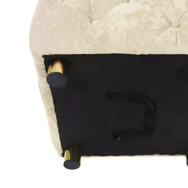 MAYEERTY Ottoman rembourré en velours, petite table d'appoint, tabouret de maquillage, salon, chambre, entrée, rose