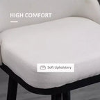 Lot de 2 tabourets de bar à hauteur de bar, chaises de cuisine modernes pivotantes à 360 degrés avec pieds en acier et repose-pieds, tabourets de bar rembourrés hauteur d'assise 75 cm