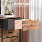 Meuble TV commode longue de 70 pouces pour téléviseurs de 65, 75, 80 pouces, grande commode de 13 tiroirs en tissu, grand meuble TV pour chambre à coucher