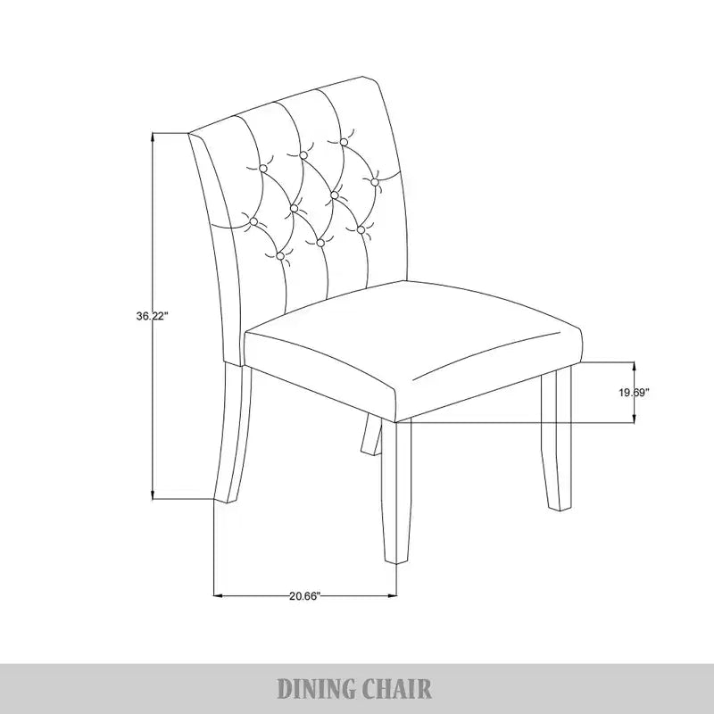 ChaletPosh Chaise de salle à manger noire en bois avec housse en lin