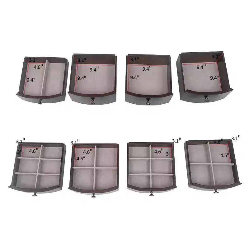Coffret à bijoux autoportant de 16,9'' de large