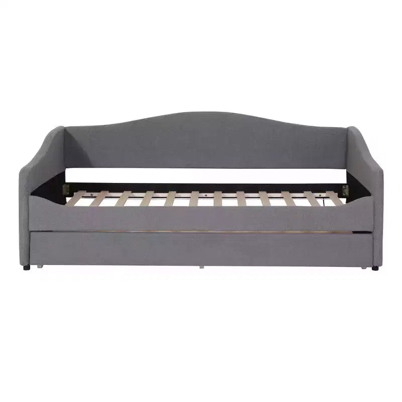 Lit de repos capitonné en polaire pelucheuse Luxystar, taille double, avec lumière LED et lit gigogne
