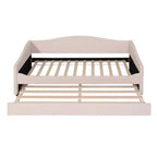 Lit de repos capitonné en polaire pelucheuse Luxystar, taille double, avec lumière LED et lit gigogne