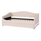 Lit de repos capitonné en polaire pelucheuse Luxystar, taille double, avec lumière LED et lit gigogne