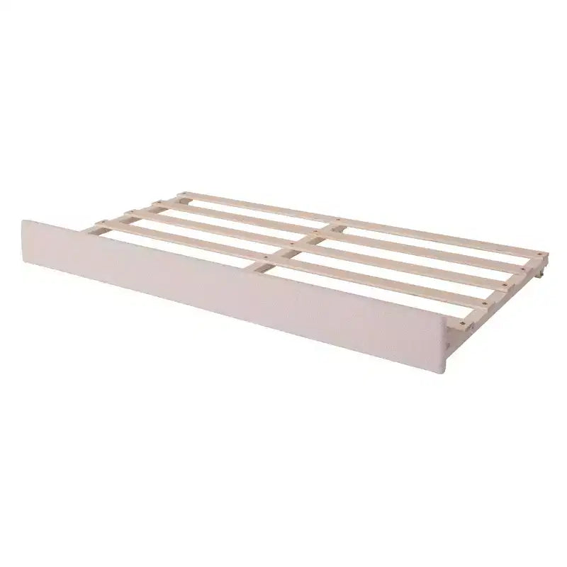 Lit de repos capitonné en polaire pelucheuse Luxystar, taille double, avec lumière LED et lit gigogne