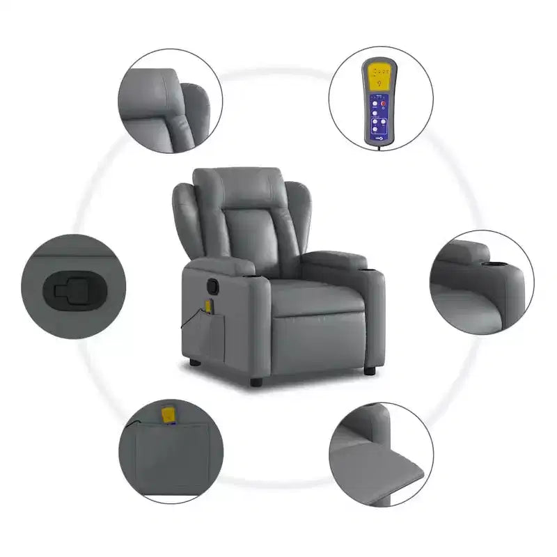 vidaXL Fauteuil inclinable de massage électrique