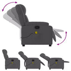 vidaXL Fauteuil inclinable de massage – Dossier inclinable manuel gris clair