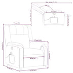 vidaXL Fauteuil inclinable de massage – Dossier inclinable manuel gris clair