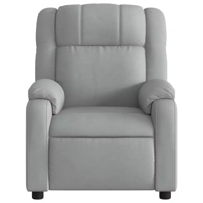 vidaXL Fauteuil inclinable de massage – Dossier inclinable manuel gris clair