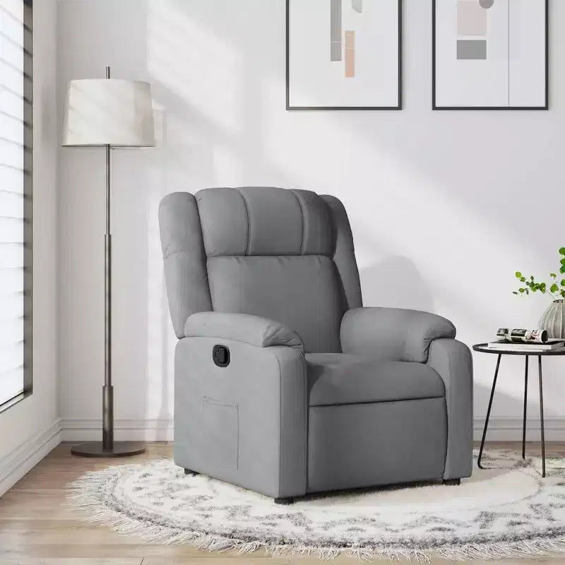vidaXL Fauteuil inclinable de massage – Dossier inclinable manuel gris clair