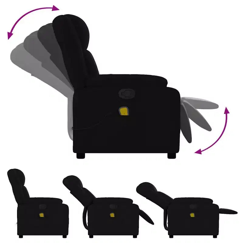 vidaXL Fauteuil inclinable de massage – Dossier inclinable manuel gris clair