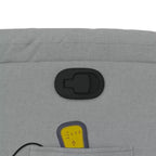 vidaXL Fauteuil inclinable de massage – Dossier inclinable manuel gris clair