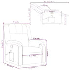 vidaXL Fauteuil inclinable de massage – Dossier inclinable manuel gris clair