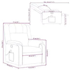 vidaXL Fauteuil inclinable de massage – Dossier inclinable manuel gris clair