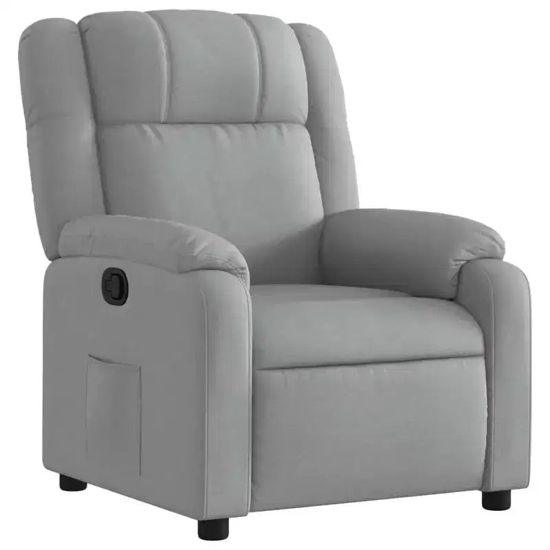 vidaXL Fauteuil inclinable de massage – Dossier inclinable manuel gris clair