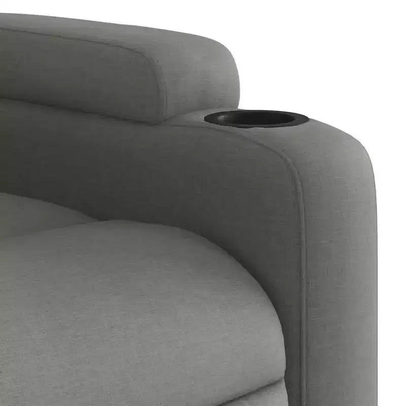 vidaXL Fauteuil inclinable de massage en tissu gris foncé