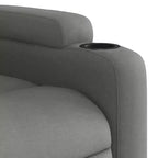 vidaXL Fauteuil inclinable de massage en tissu gris foncé