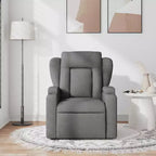 vidaXL Fauteuil inclinable de massage en tissu gris foncé
