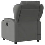vidaXL Fauteuil inclinable de massage en tissu gris foncé