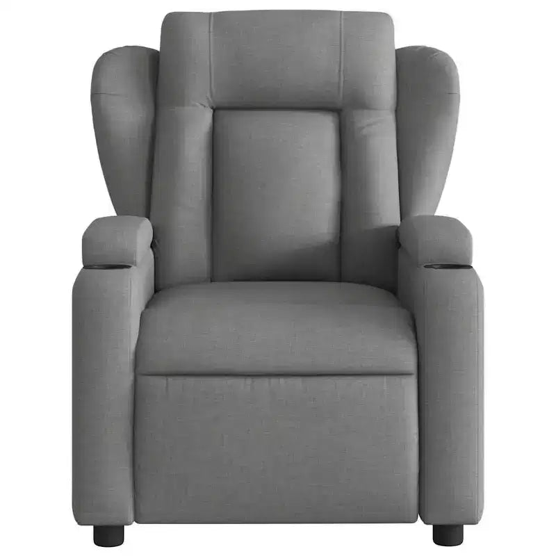 vidaXL Fauteuil inclinable de massage en tissu gris foncé