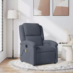 vidaXL Fauteuil inclinable de massage Chaise de cinéma maison Wingback en velours