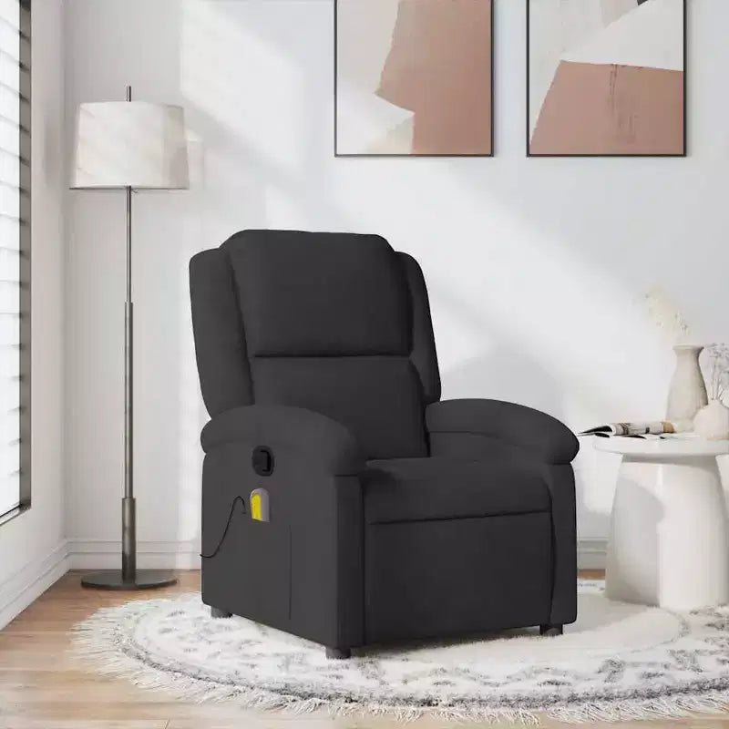 vidaXL Fauteuil inclinable de massage Chaise de cinéma maison Wingback en velours