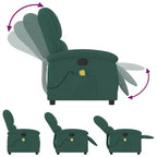 vidaXL Fauteuil inclinable de massage Chaise de cinéma maison Wingback en velours