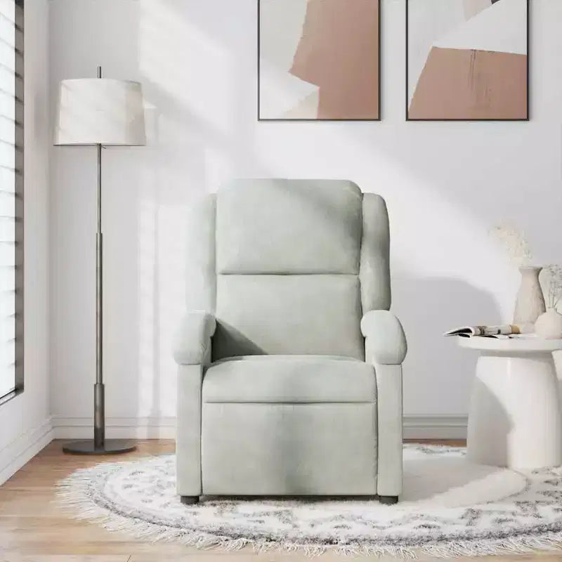 vidaXL Fauteuil inclinable de massage Chaise de cinéma maison Wingback en velours
