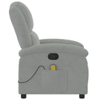 vidaXL Fauteuil inclinable de massage Chaise de cinéma maison Wingback en velours