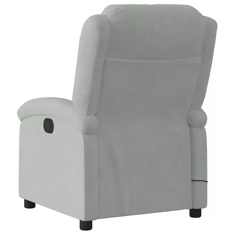 vidaXL Fauteuil inclinable de massage Chaise de cinéma maison Wingback en velours